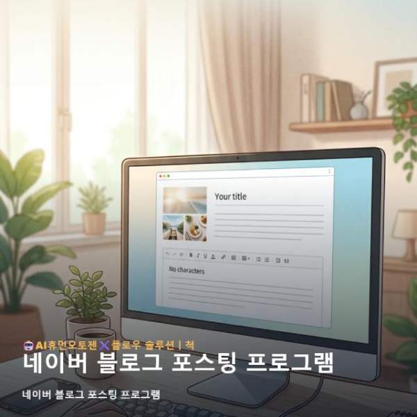 네이버 블로그 포스팅 프로그램