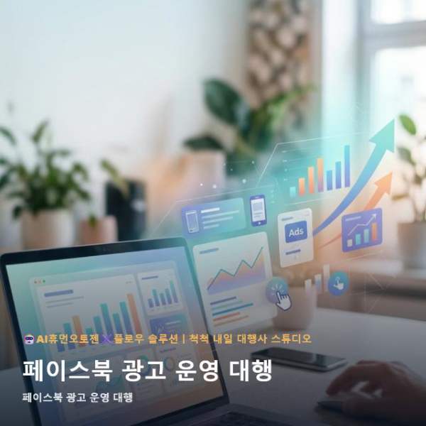온라인 페이스북 광고 운영 대행 문의와 AI 툴 UI 자동화 시스템 효율성 관련 이미지 1
